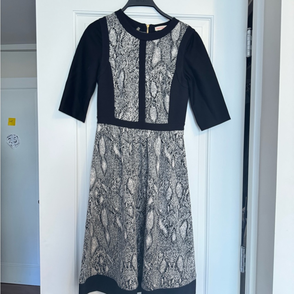 Rebecca Taylor Python fit and flare dress size 0